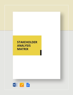 Stakeholder Analysis Matrix Template