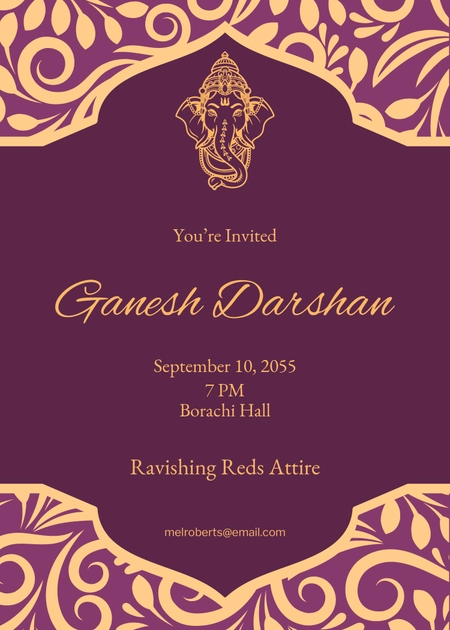 Traditional Ganpati Invitation Template