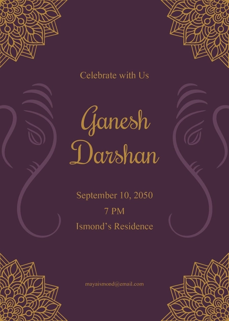 Blank Ganesha Invitation Template