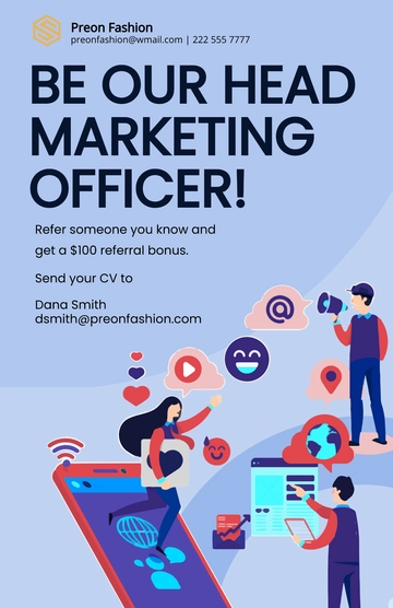 Free Job Referral Poster Template to Edit Online