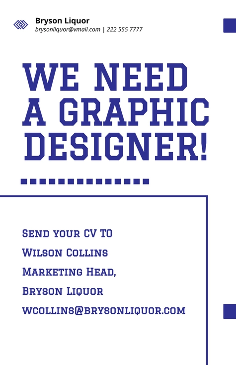 Minimal Job Poster Template