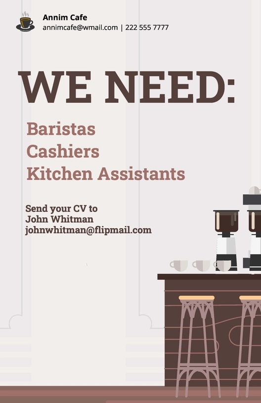 Summer Job Poster Template