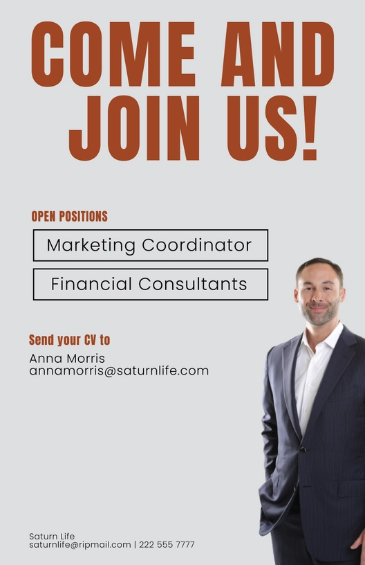 Job Offer Poster Template