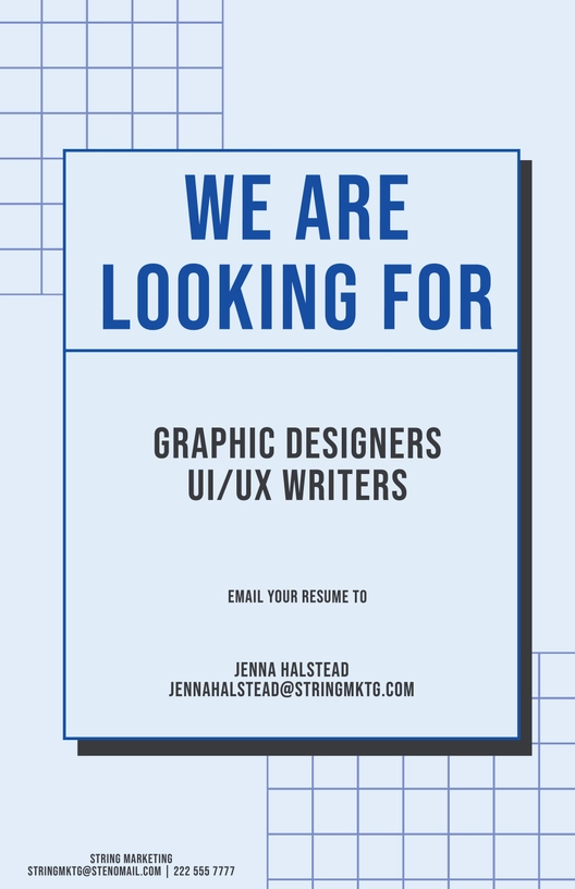 Job Seeker Poster Template