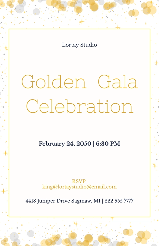 Golden Gala Poster Template