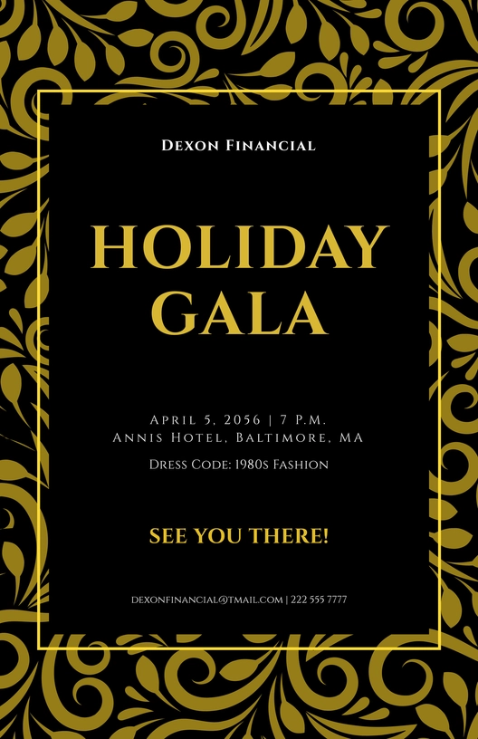 Holiday Gala Poster Template