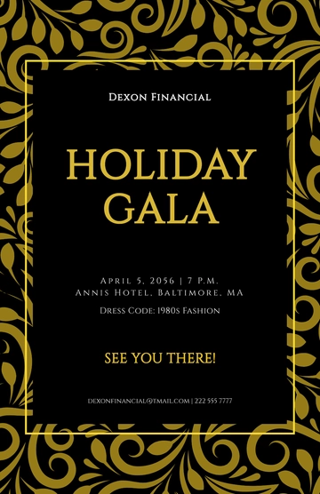 Free Holiday Gala Poster Template to Edit Online
