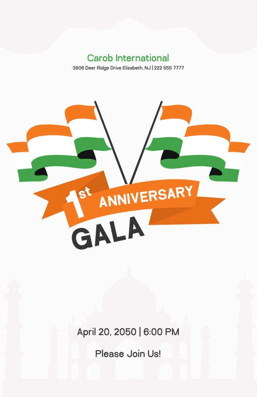 1st Anniversary Gala Poster Template
