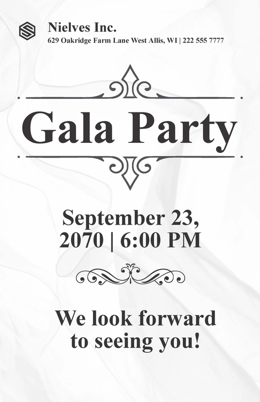 Simple Gala Poster Template