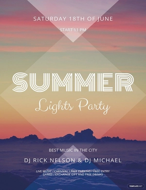Summer Lights Flyer Template