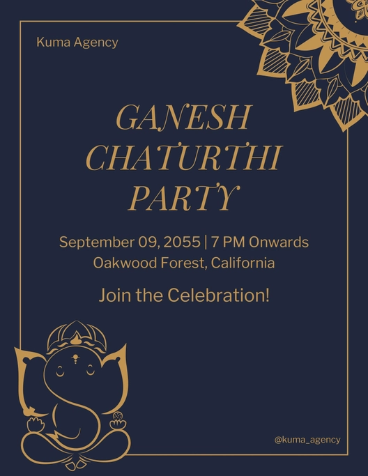 Ganesh Chaturthi Party Flyer