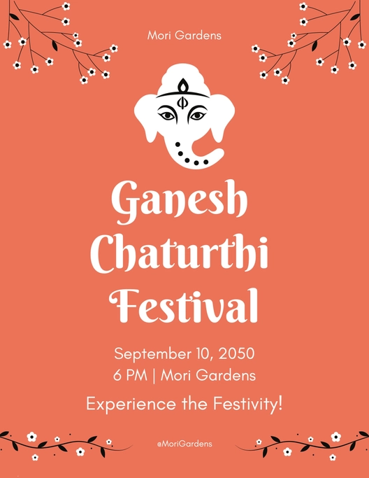 Ganesh Chaturthi Event Flyer