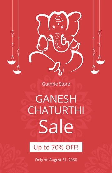 Free Ganesh Chaturthi Poster Template to Edit Online
