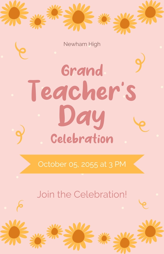 Teacher's Day Poster Template