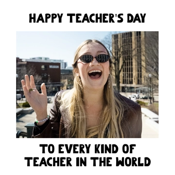 Free World Teacher's Day Meme Template to Edit Online