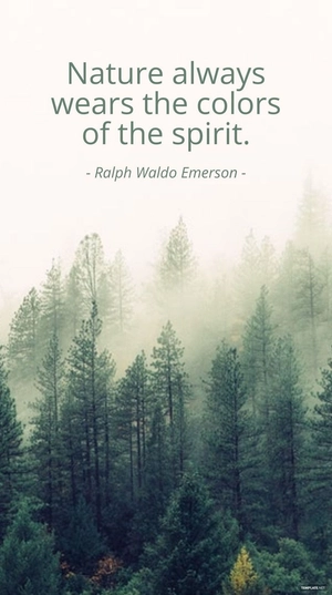 Ralph Waldo Emerson - Nature always wears the colors of the spirit.