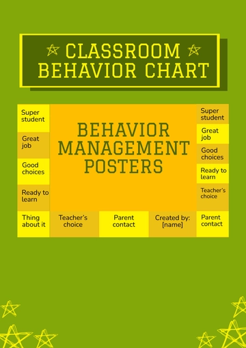 Free Classroom Behavior Chart Template to Edit Online