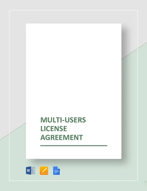 Multi Users License Agreement Template