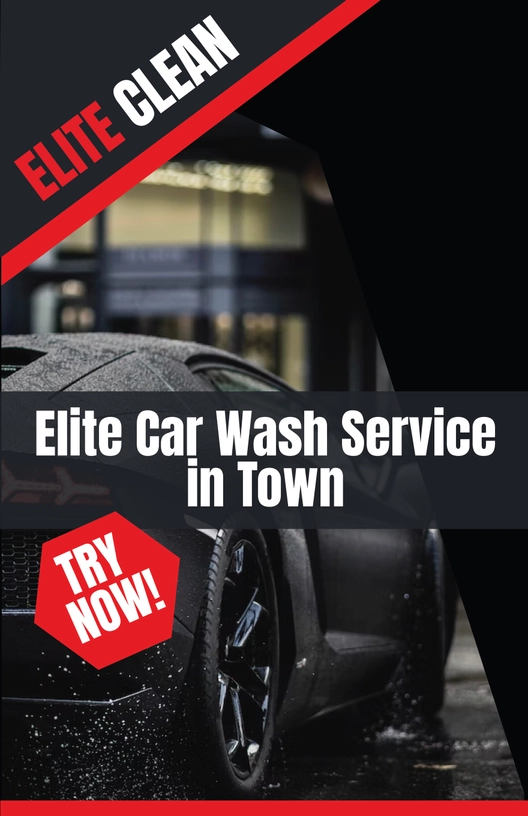 Sportscar Car Wash Poster Template