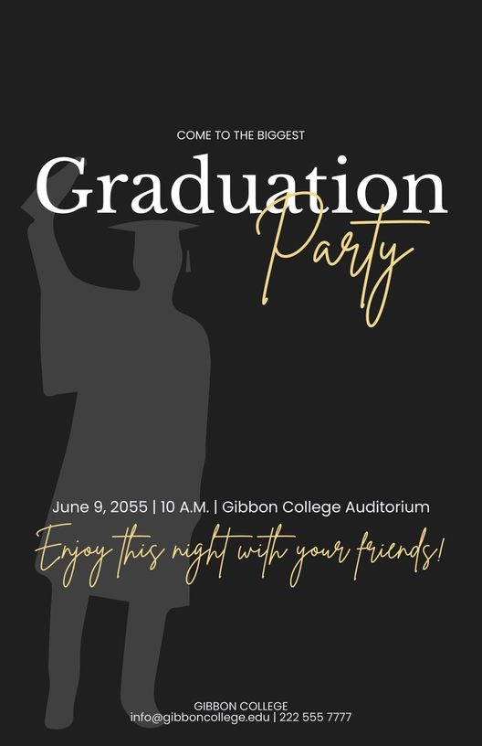 Graduation Party Poster Template