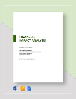 Financial Impact Analysis Template