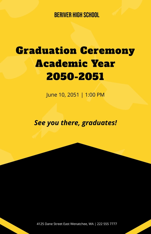 Minimalist Graduation Poster Template