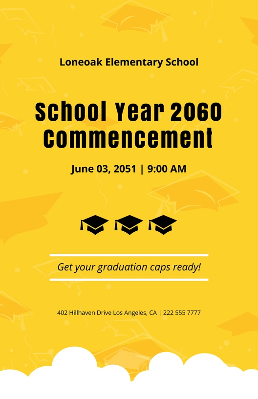 Elementary Graduation Poster Template