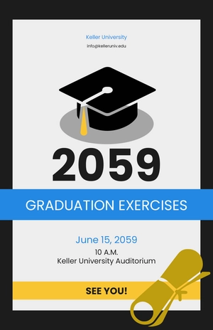 Graduation Announcement Poster Template