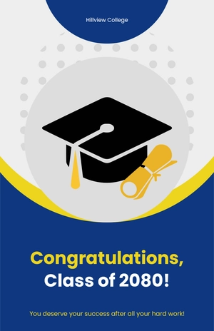 Graduation Congratulation Poster Template