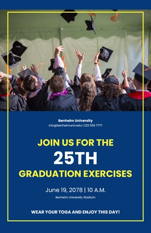 College Graduation Poster Template