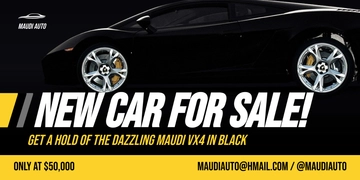 Free Car For Sale Banner Template to Edit Online