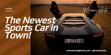 Free Sports Car Banner Template to Edit Online