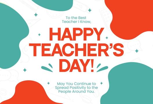 Teacher's Day Wishes Greeting Card
