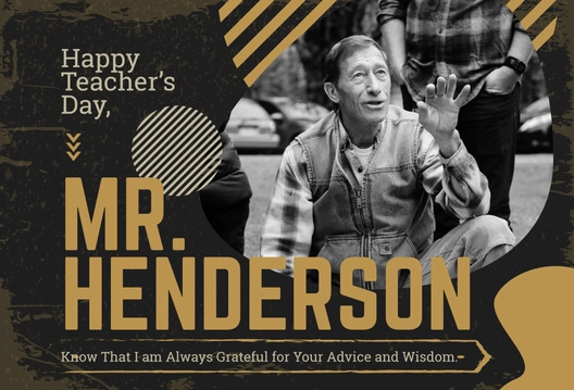 Vintage Teacher's Day Greeting Card