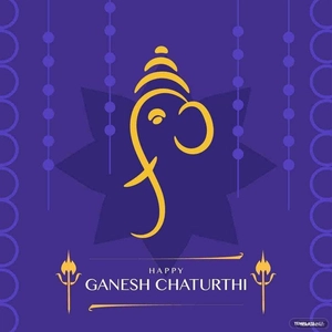 Ganesh Chaturthi Cartoon Vector