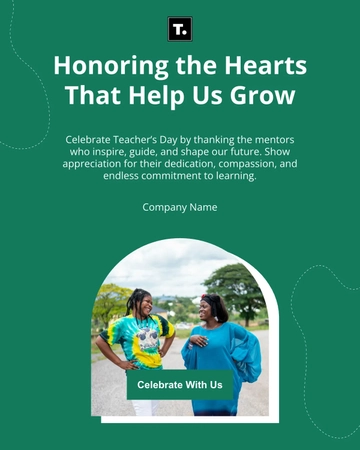 Free Teacher's Day Instagram Post Template to Edit Online