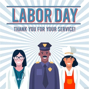 Labor Day Message Vector