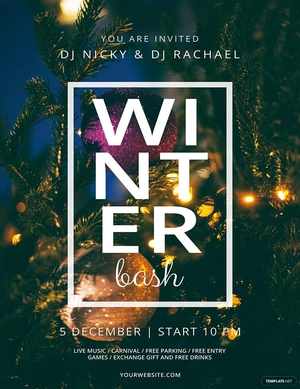 Winter Bash Flyer Template