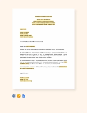 Technical Proposal for Software Development Template