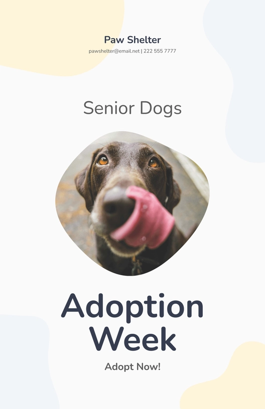 Adopt Dog Poster Template