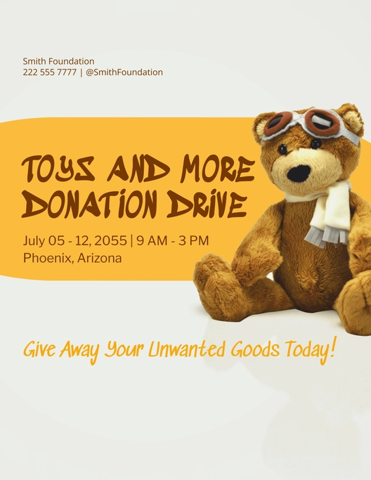 Donation Drive Flyer Template