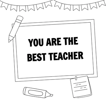 Free Teachers Day Quote Drawing Template to Edit Online