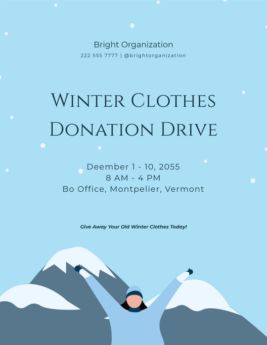 Clothing Donation Flyer Template