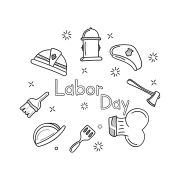 Free Labor Day Sketch Clipart Template to Edit Online