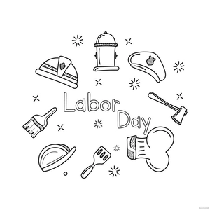 Labor Day Sketch Clipart