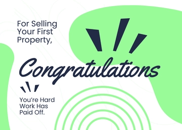Free Real Estate Congratulations Card Template to Edit Online