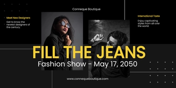 Free Fashion Show Banner Template to Edit Online