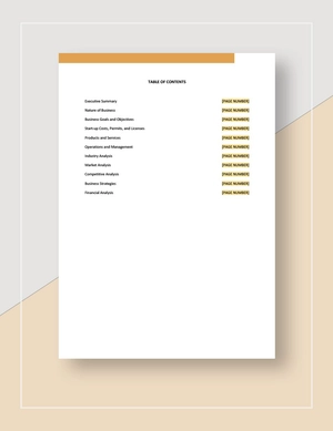 Cake Shop Business Plan Template