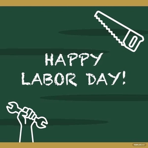 Happy Labor Day Chalkboard Clipart