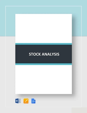Stock Analysis Template Stock Analysis Template